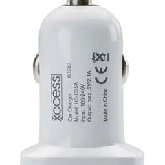 Xccess Car Charger Dual Usb 2.1A White Xccess