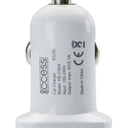 Xccess Car Charger Dual Usb 2.1A White Xccess
