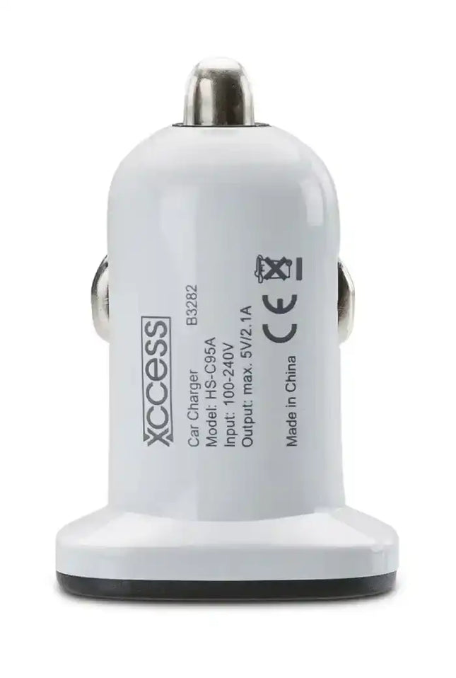 Xccess Car Charger Dual Usb 2.1A White Xccess