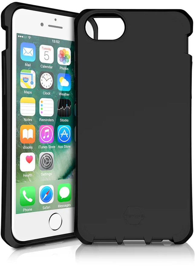 Itskins Level 2 Spectrumsolid For Apple Iphone 6/6S/7/8/Se (2020/2022) Plain Black