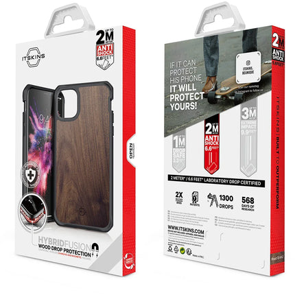 Itskins Level 2 Hybridfusion For Apple Iphone 11 Pro Max Dark Wood