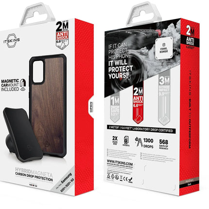 Itskins Level 2 Hybridfusion For Samsung Galaxy S20 Ultra/S20 Ultra 5G Dark Wood