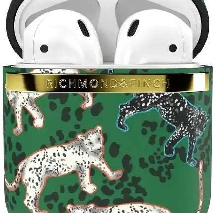 Richmond & Finch Freedom Series Apple Airpod Green Leopard/Gold Richmond & Finch