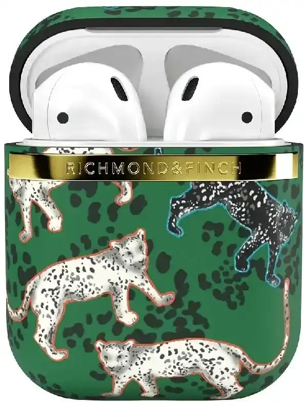 Richmond & Finch Freedom Series Apple Airpod Green Leopard/Gold Richmond & Finch