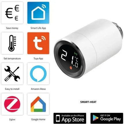 Alecto Smart Zigbee Radiator Thermostat White Alecto