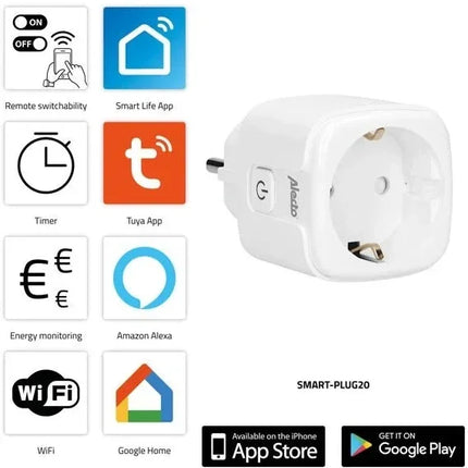 Alecto Smart Wifi Power Socket + Power Meter White Alecto