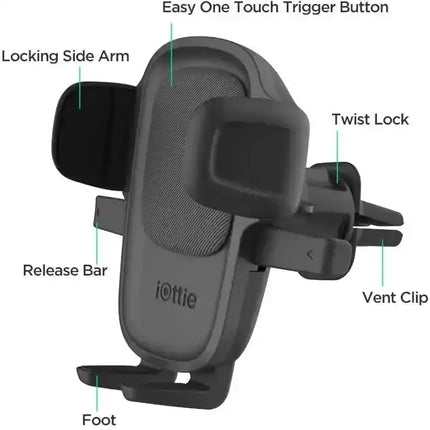 Iottie Easy One Touch 5 Air Vent Mount Black iOttie