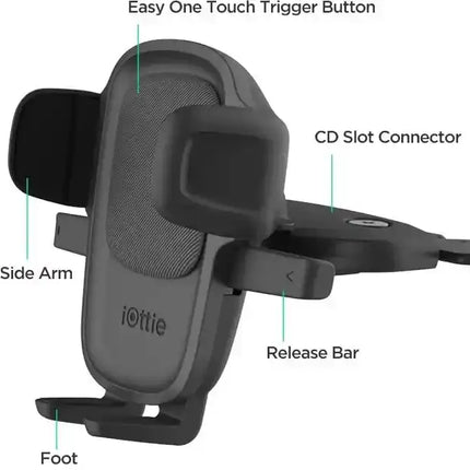 Iottie Easy One Touch 5 Cd Slot Mount Black iOttie