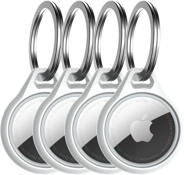 Itskins Level 2 Aircover Solid For Apple Airtag White (4-Pack) ITSKINS