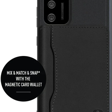 Valenta Leather Back Cover Snap Samsung Galaxy A02S Black Valenta
