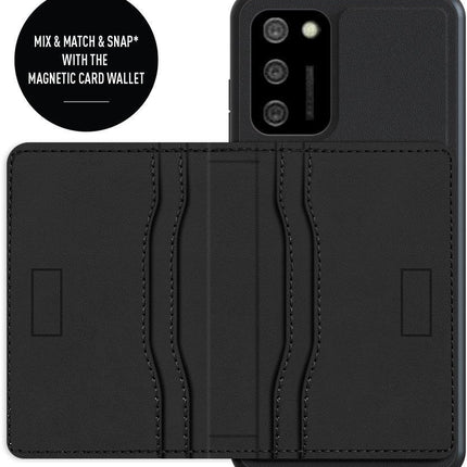 Valenta Leather Back Cover Snap Samsung Galaxy A02S Black Valenta