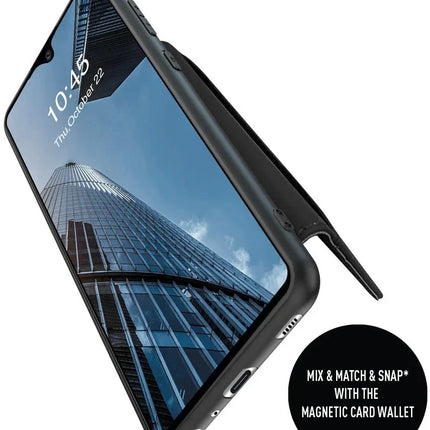 Valenta Leather Back Cover Snap Samsung Galaxy A02S Black Valenta