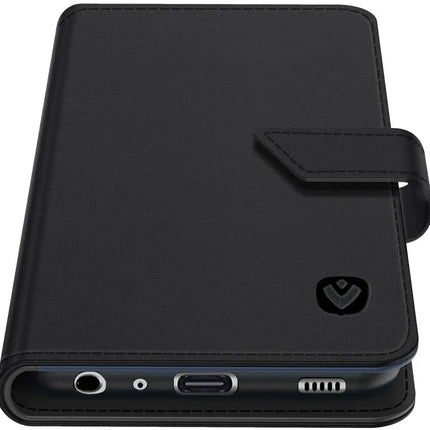 Valenta Leather Book Case Snap Universal Large Black Valenta