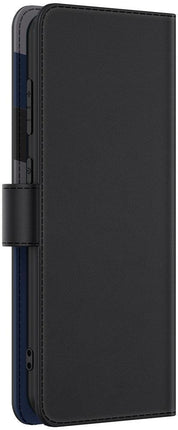 Valenta Leather Book Case Snap Universal Large Black Valenta