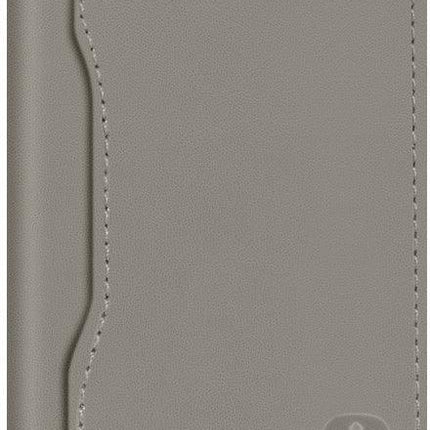 Valenta Leather Card Wallet Snap Grey Valenta