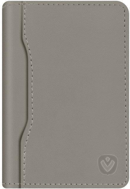 Valenta Leather Card Wallet Snap Grey Valenta