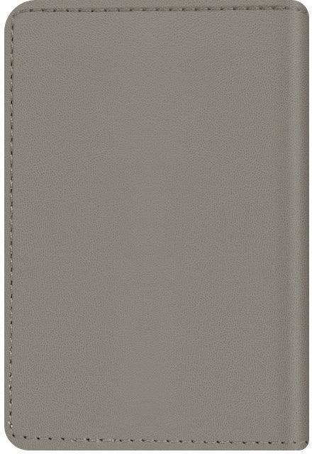 Valenta Leather Card Wallet Snap Grey Valenta