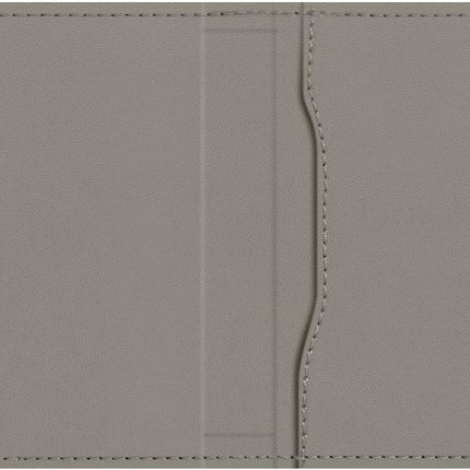 Valenta Leather Card Wallet Snap Grey Valenta