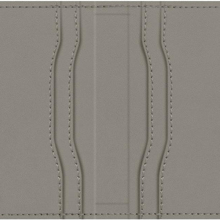Valenta Leather Card Wallet Snap Grey Valenta