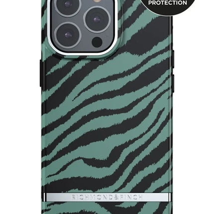 Richmond & Finch Freedom Series One-Piece Apple Iphone 13 Pro Emerald Zebra Richmond & Finch