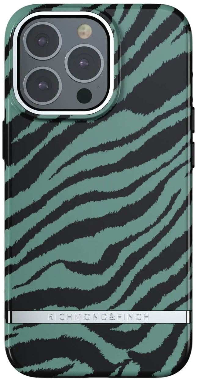 Richmond & Finch Freedom Series One-Piece Apple Iphone 13 Pro Emerald Zebra Richmond & Finch