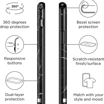 Richmond & Finch Freedom Series One-Piece Apple Iphone 13 Pro Black Marble Richmond & Finch