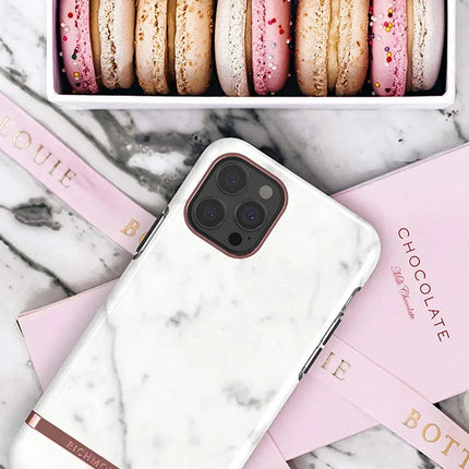 Richmond & Finch Freedom Series One-Piece Apple Iphone 13 Pro White Marble Richmond & Finch
