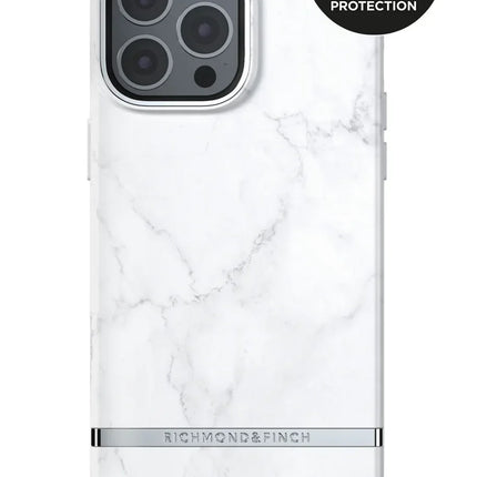 Richmond & Finch Freedom Series One-Piece Apple Iphone 13 Pro White Marble Richmond & Finch