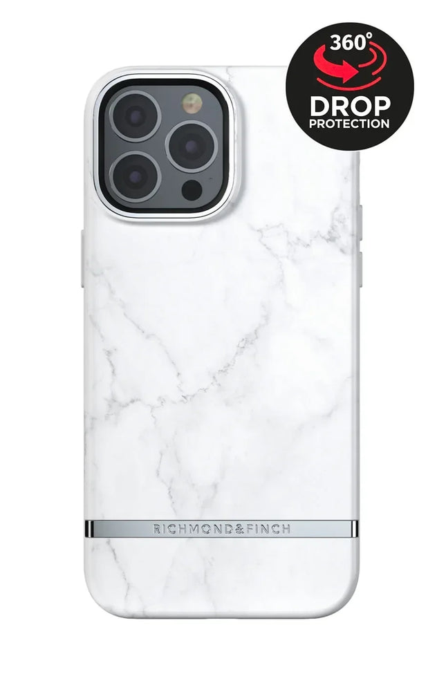 Richmond & Finch Freedom Series One-Piece Apple Iphone 13 Pro Max White Marble Richmond & Finch
