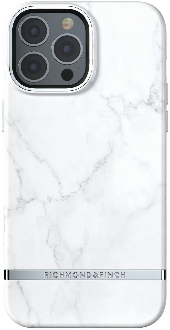 Richmond & Finch Freedom Series One-Piece Apple Iphone 13 Pro Max White Marble Richmond & Finch