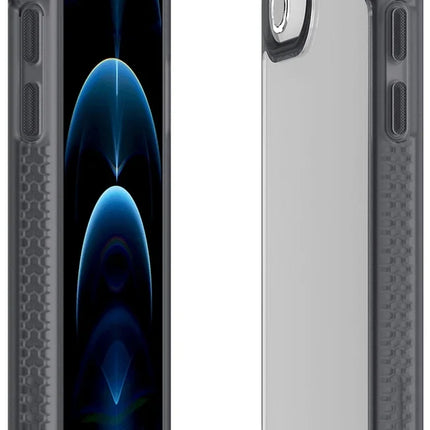 Itskins Level 2 Hybridfrost For Apple Iphone 12 Pro Max Transparent Black