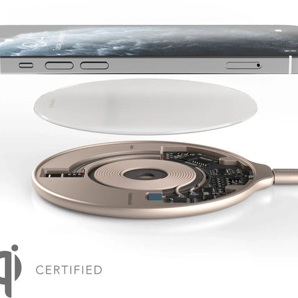 Vonmählen Aura Wireless Charging Pad Glass 7.5W/10W/15W Cool Grey/Rose Gold Vonmählen