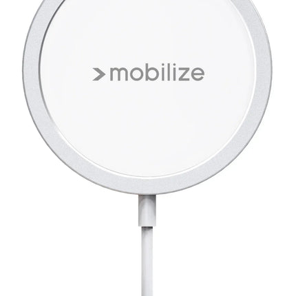 Mobilize Magnetic Wireless Charger Magsafe Compatible 15W White Aluminium