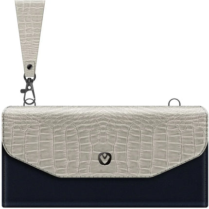 Valenta Clutch Croco Case Snap Universal Large Black
