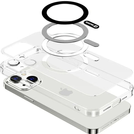 Valenta Tempered Glass Back Cover Magsafe Case Apple Iphone 14 Plus Clear