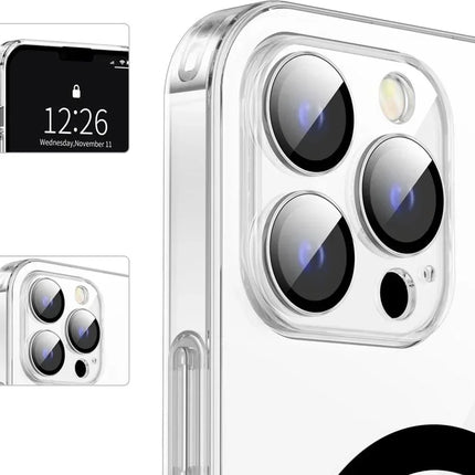 Valenta Tempered Glass Back Cover Magsafe Case Apple Iphone 14 Pro Max Clear