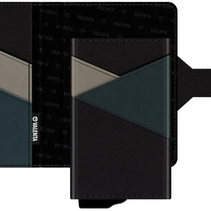 Valenta Card Case Plus Wallet Snap 2-In-1 Black