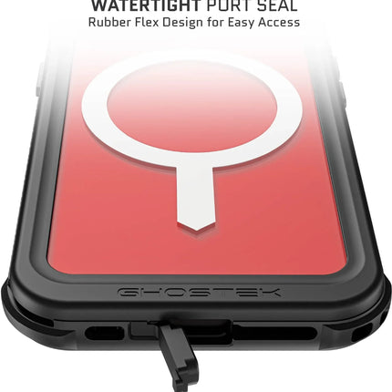 Ghostek Nautical Waterproof Magsafe Case + Belt Swivel Holster Apple Iphone 14 Plus Clear