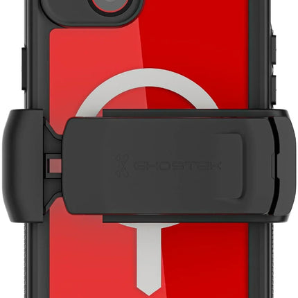 Ghostek Nautical Waterproof Magsafe Case + Belt Swivel Holster Apple Iphone 14 Plus Clear