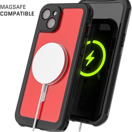 Ghostek Nautical Waterproof Magsafe Case + Belt Swivel Holster Apple Iphone 14 Plus Clear