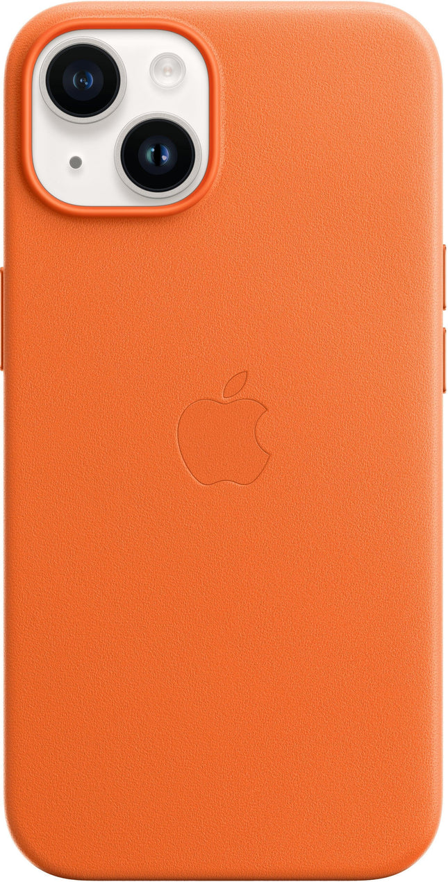 Apple Mpp83Zm/A Apple Leather Case With Magsafe Iphone 14 Orange