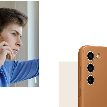 Samsung Ef-Vs916Laegww Samsung Leather Cover Galaxy S23+ 5G Camel
