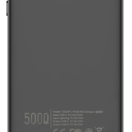 Mobilize Power Bank 5000Mah 15W Black