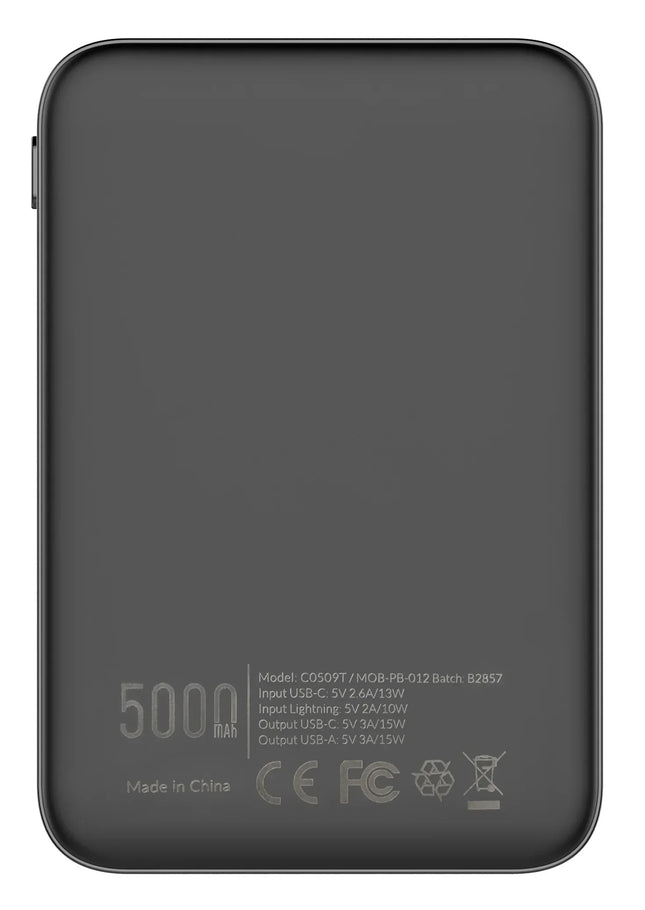 Mobilize Power Bank 5000Mah 15W Black