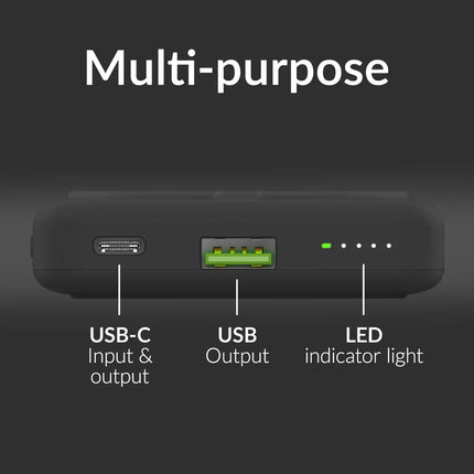 Mobilize Magnetic Wireless Magsafe Compatible Pd Stand Power Bank 10000Mah 15W Black