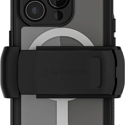 Ghostek Nautical Waterproof Magsafe Case + Belt Swivel Holster Apple Iphone 15 Pro Clear