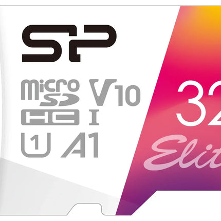 Silicon Power Elite Micro Sdhc Incl. Sd Adapter 32Gb Uhs-1 U1 A1 V10 Class 10 Color