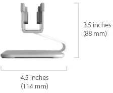 Rain Design Mtower Vertical Laptop Stand Silver