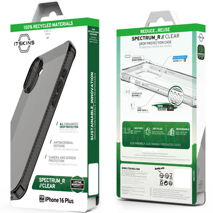 Itskins Level 2 Spectrumclear_R For Apple Iphone 16 Plus Smoke