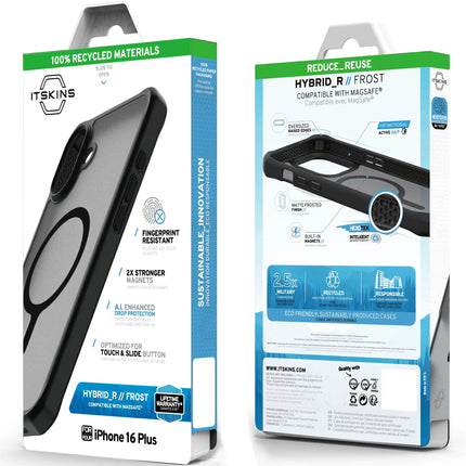 Itskins Level 2 Hybridmagfrost_R For Apple Iphone 16 Plus Black